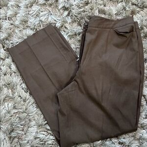 Charter Club Tummy Slimming Relaxed Fit Trouser Pants Gray Plus Size 14